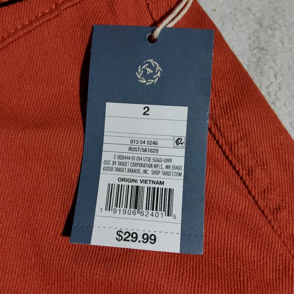 NWT Universal Thread Women's High-Rise Vintage Style Orange Rust Jeans Size 2 26 - Picture 4 of 8